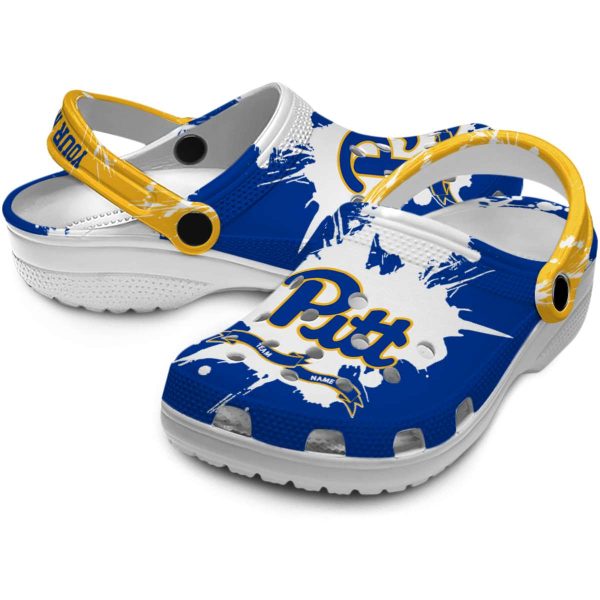personalized pittsburgh panthers splatter pattern clog high quality