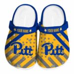 personalized pittsburgh panthers star spangled graphic clog best selling
