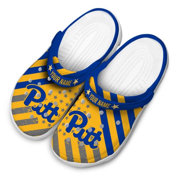 personalized pittsburgh panthers star spangled graphic clog latest model