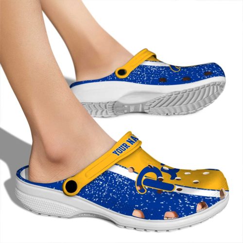 personalized pittsburgh panthers vertical stripes clog fashion forward