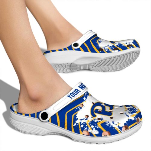 personalized pittsburgh panthers zigzag paint burst clog fashion forward