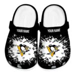 personalized pittsburgh penguins splatter background clog best selling