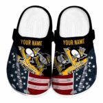 personalized pittsburgh penguins star spangled side pattern clog best selling