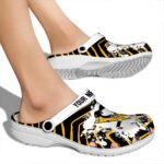 personalized pittsburgh penguins zigzag paint burst clog best selling