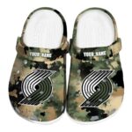 personalized portland trail blazers camouflage craze clog best selling