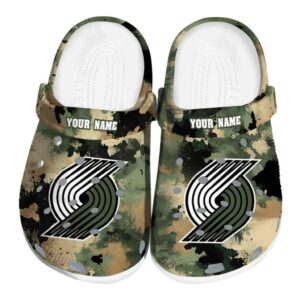 personalized portland trail blazers camouflage craze clog best selling