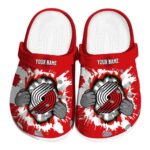 personalized portland trail blazers gripping hand clog best selling