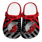 personalized portland trail blazers star spangled graphic clog best selling