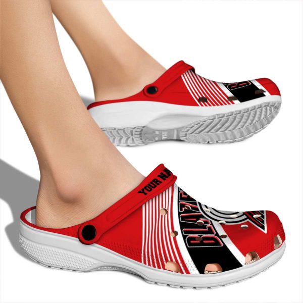 personalized portland trail blazers vibrant dual tone clog fashion forward