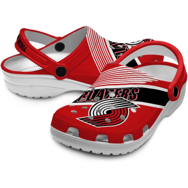 personalized portland trail blazers vibrant dual tone clog high quality