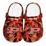 personalized purdue boilermakers autumn leaves clog best selling