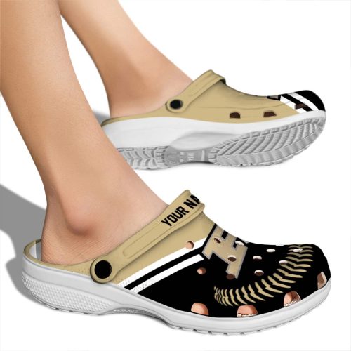 personalized purdue boilermakers baseball motif clog fashion forward