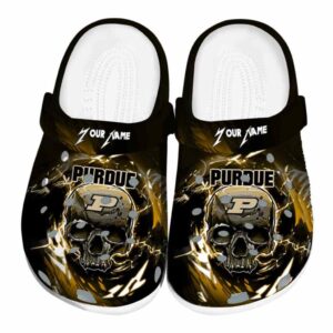 personalized purdue boilermakers gothic skull clog best selling