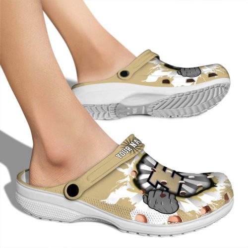 personalized purdue boilermakers gripping hand clog fashion forward