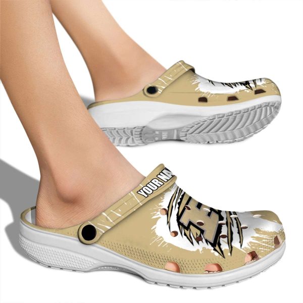 personalized purdue boilermakers splash motif background clog fashion forward