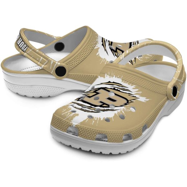 personalized purdue boilermakers splash motif background clog high quality