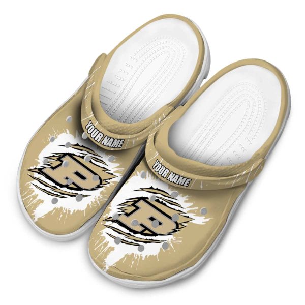personalized purdue boilermakers splash motif background clog latest model