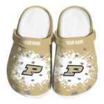 personalized purdue boilermakers splatter background clog best selling