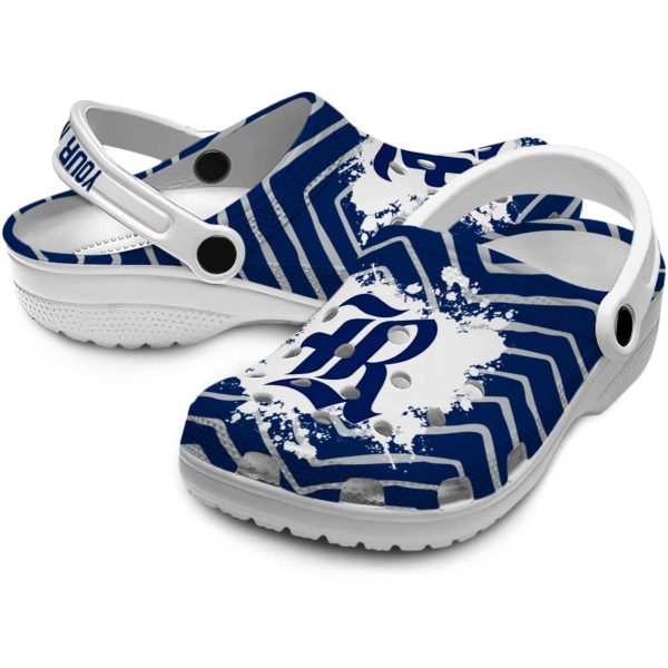 personalized rice owls zigzag paint burst clog high quality