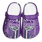 personalized sacramento kings contrasting stripes clog best selling