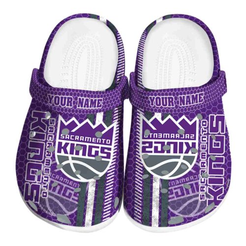 personalized sacramento kings contrasting stripes clog best selling