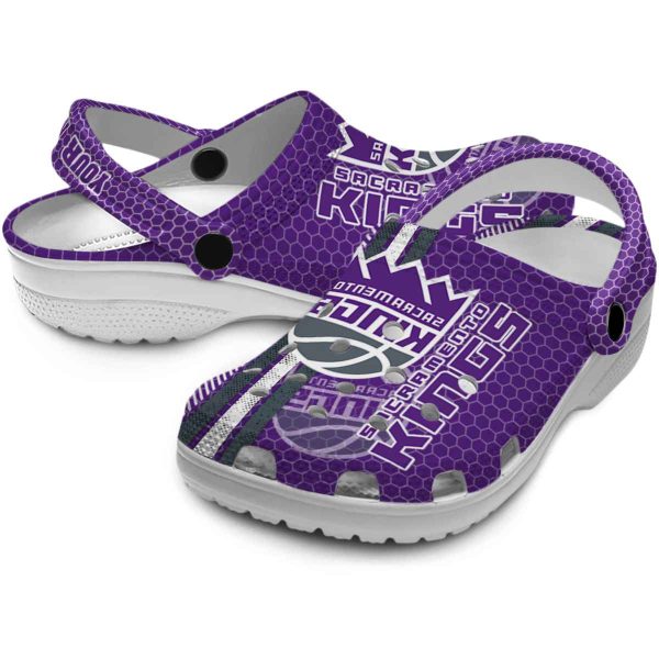 personalized sacramento kings contrasting stripes clog high quality
