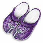 personalized sacramento kings contrasting stripes clog best selling
