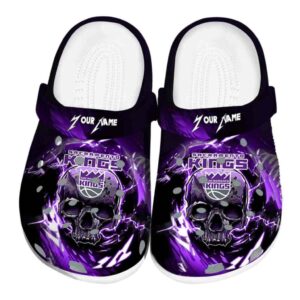 personalized sacramento kings gothic skull clog best selling