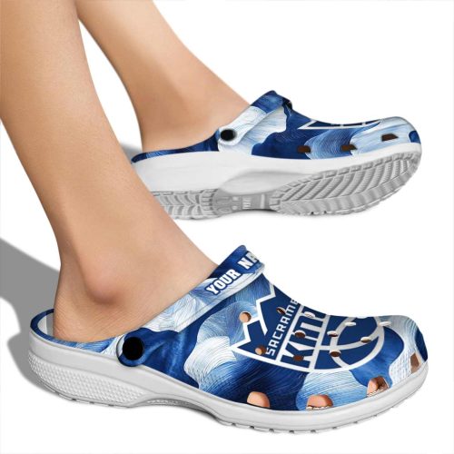 personalized sacramento kings ocean waves clog fashion forward
