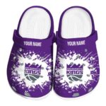 personalized sacramento kings splatter background clog best selling