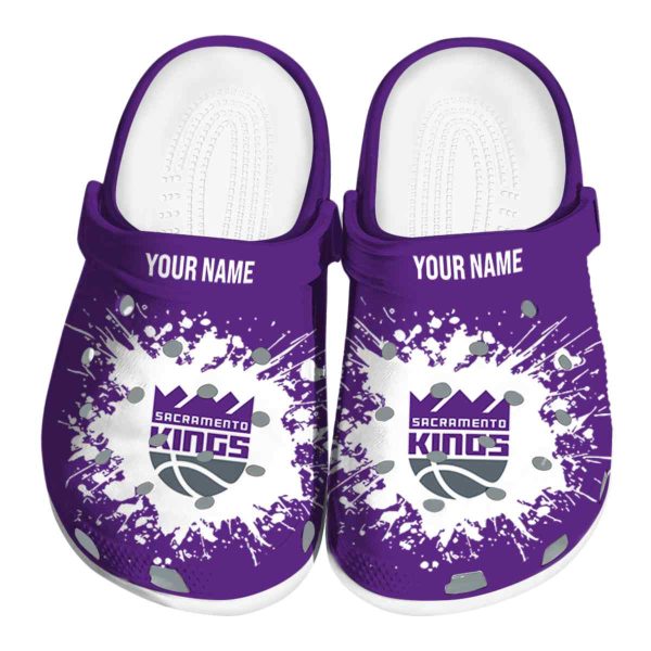 personalized sacramento kings splatter background clog best selling