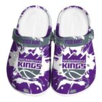 personalized sacramento kings splatter pattern clog best selling