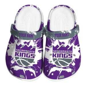 personalized sacramento kings splatter pattern clog best selling