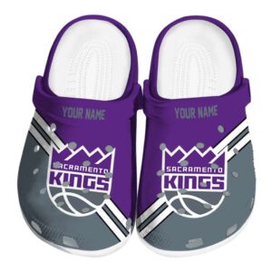 personalized sacramento kings striped accents clog best selling