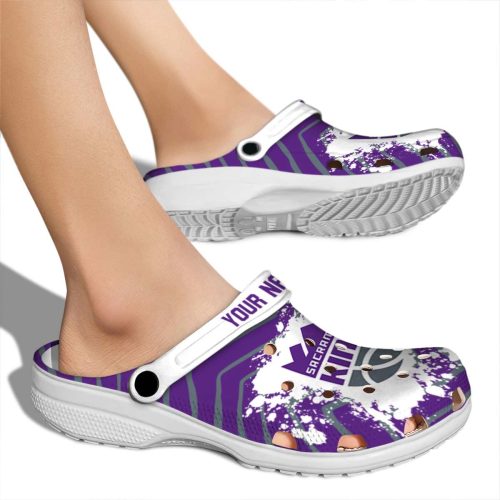 personalized sacramento kings zigzag paint burst clog fashion forward