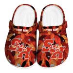 personalized sam houston bearkats autumn leaves clog best selling