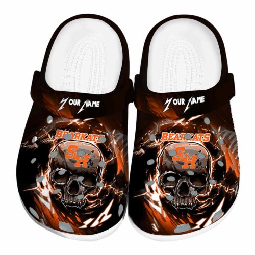 personalized sam houston bearkats gothic skull clog best selling