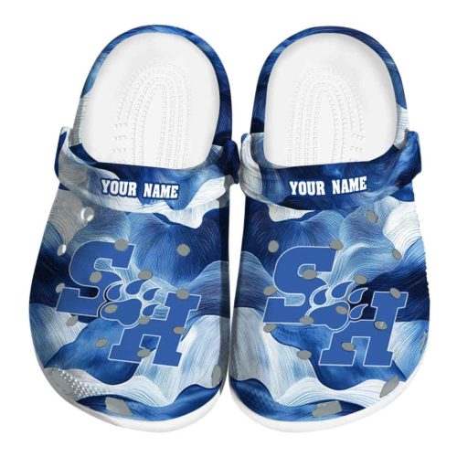 personalized sam houston bearkats ocean waves clog best selling