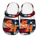 personalized sam houston bearkats patriotic stripes clog best selling