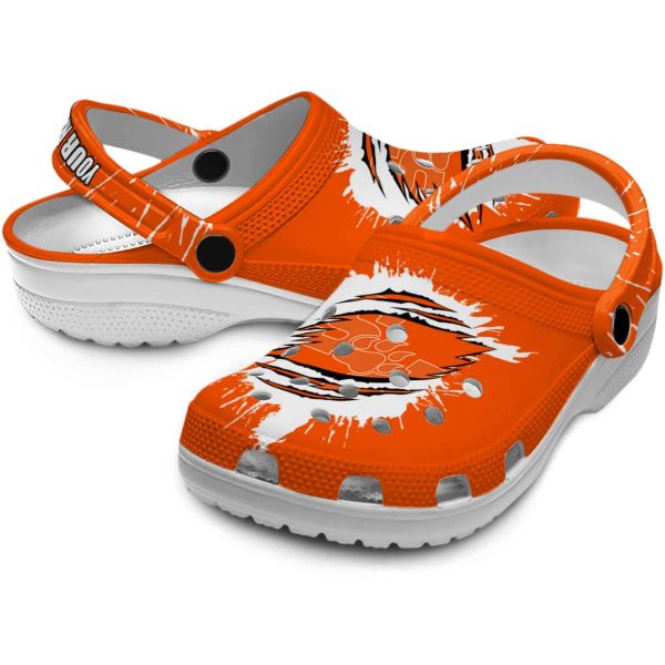 personalized sam houston bearkats splash motif background clog high quality