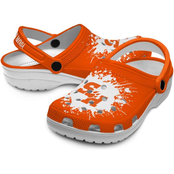 personalized sam houston bearkats splatter background clog high quality
