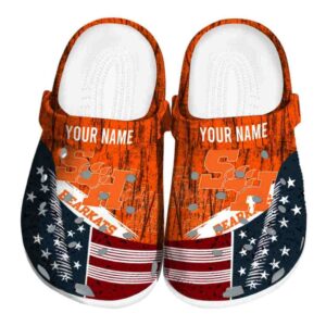 personalized sam houston bearkats star spangled side pattern clog best selling