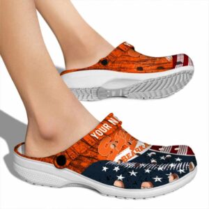 personalized sam houston bearkats star spangled side pattern clog fashion forward