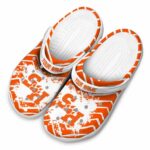 personalized sam houston bearkats zigzag paint burst clog best selling