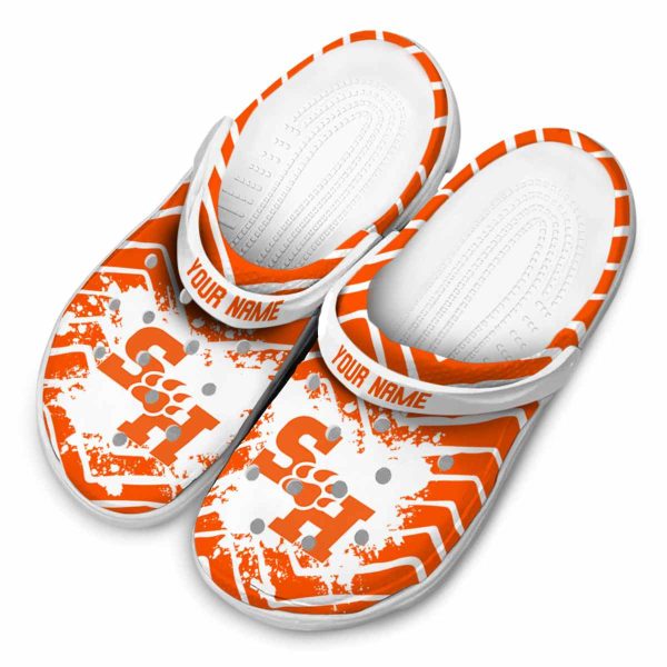 personalized sam houston bearkats zigzag paint burst clog latest model