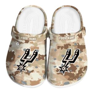 personalized san antonio spurs desert camo clog best selling