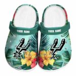 personalized san antonio spurs tropical vibes clog best selling