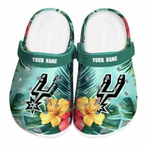 personalized san antonio spurs tropical vibes clog best selling