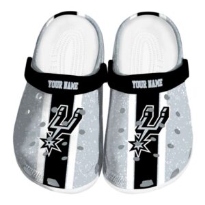 personalized san antonio spurs vertical stripes clog best selling