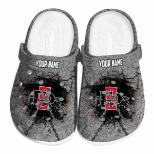 personalized san diego state aztecs cracked ground texture clog best selling
